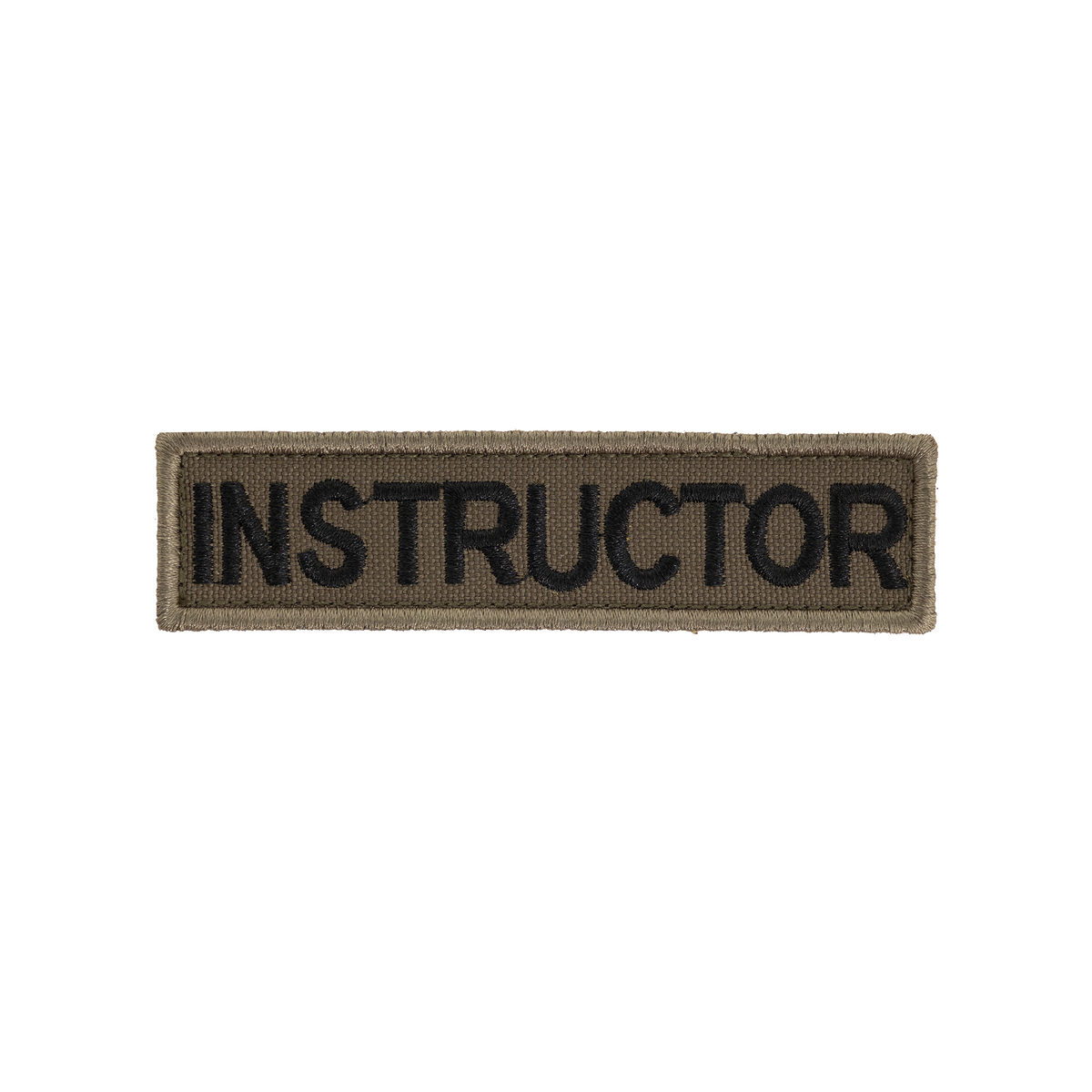 Snigel INSTRUCTOR-märke (Small) 100 × 25 mm – Kardborremärke (Grå/Svart)